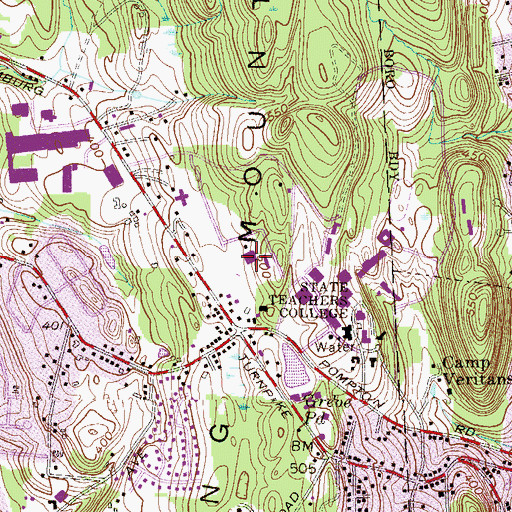 Topographic Map of Saint Josephs Wayne Hospital, NJ