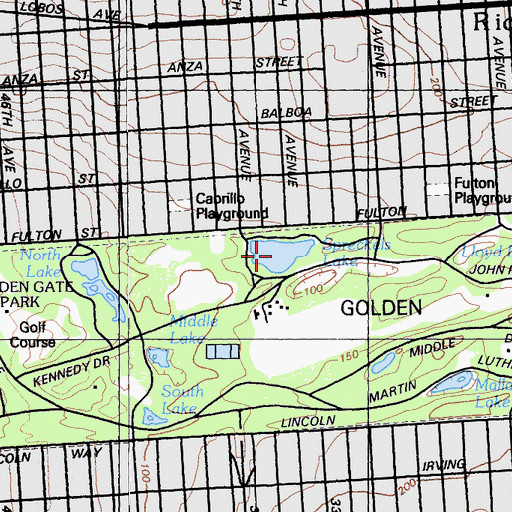 Topographic Map of Spreckels Lake, CA