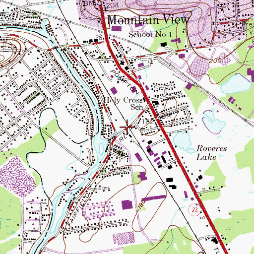 Topographic Map of Fayette Avenue Park, NJ