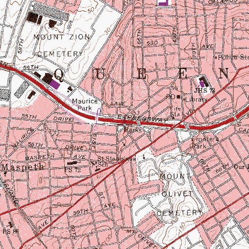 Topographic Map of Hull Triangle, NY