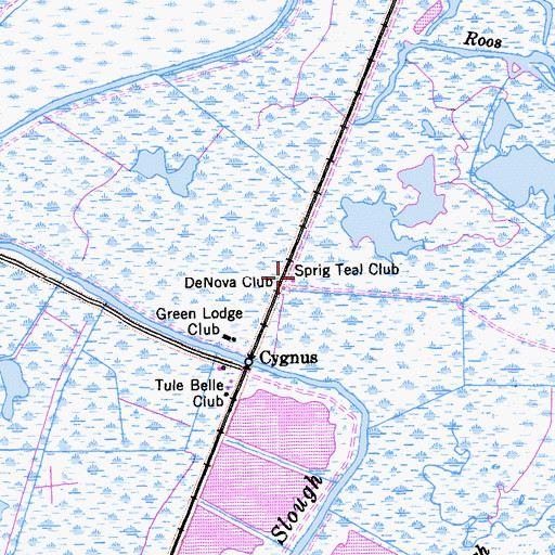 Topographic Map of Sprig Teal Club, CA