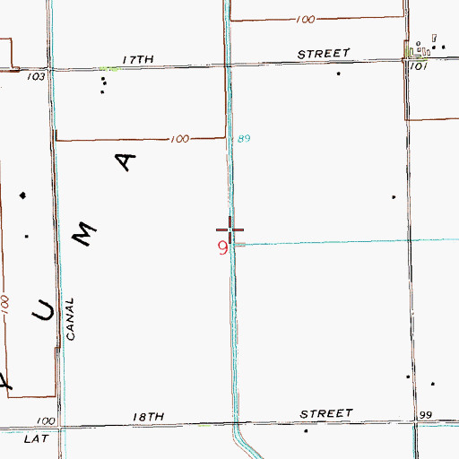 Topographic Map of East Hearn Lateral, AZ