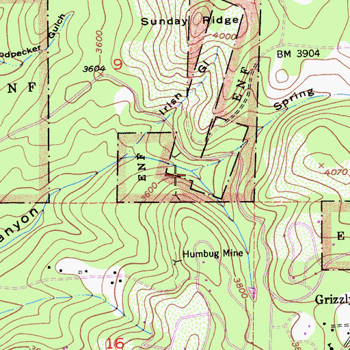 Topographic Map of Spring Canyon, CA