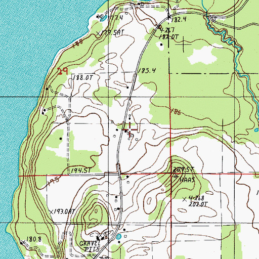 Topographic Map of Cousineau - Potvin Family Cemetery, MI