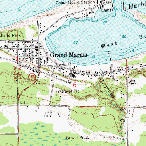 Topographic Map of Holy Rosary Parish, MI
