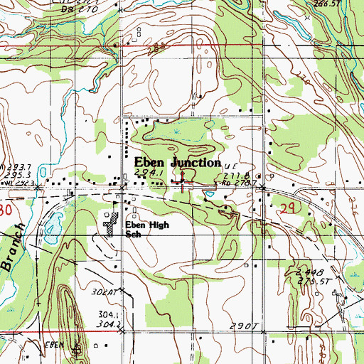 Topographic Map of Calvary Free Lutheran Church, MI