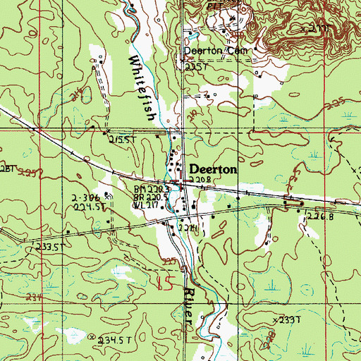 Topographic Map of Deerton Station (historical), MI