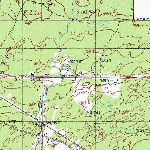 Topographic Map of Deerton Post Office, MI
