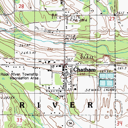 Topographic Map of Chatham Station (historical), MI