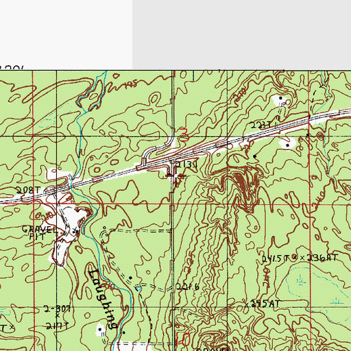 Topographic Map of Tyoga Post Office (historical), MI