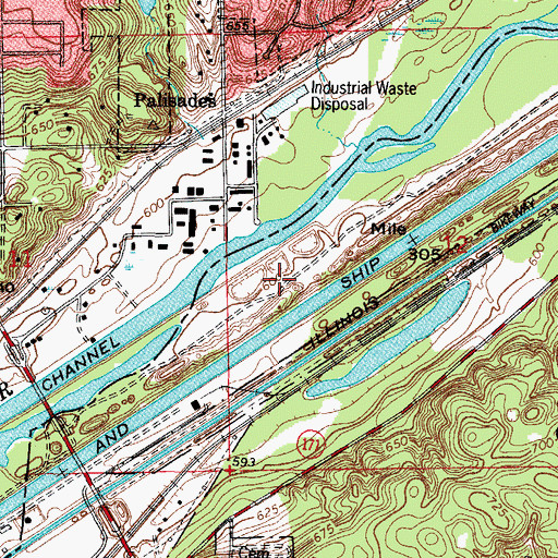Topographic Map of Knollwood Wastewater Treatment Plant, IL