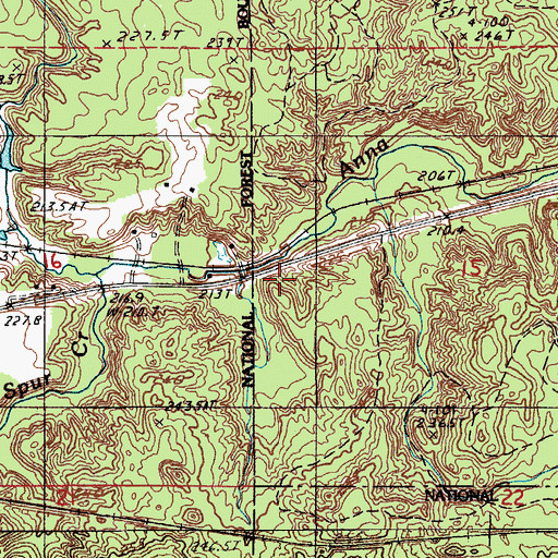 Topographic Map of Hallston Station (historical), MI