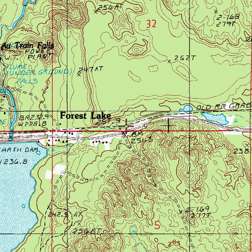 Topographic Map of Forest Lake Post Office (historical), MI