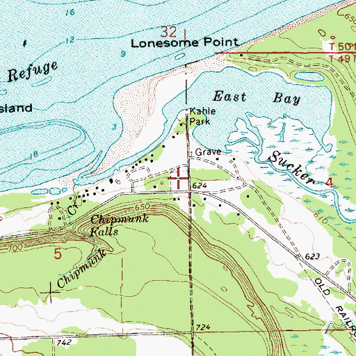 Topographic Map of Rose Hill Cemetery, MI