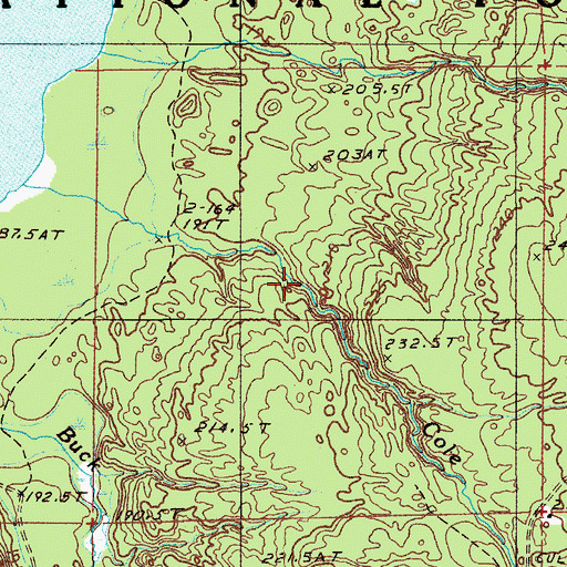 Topographic Map of Cole Creek Falls, MI