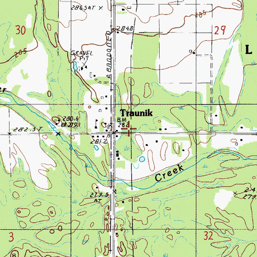 Topographic Map of Mikulich General Store Historical Marker, MI