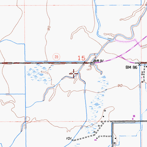 Topographic Map of Spring Creek, CA