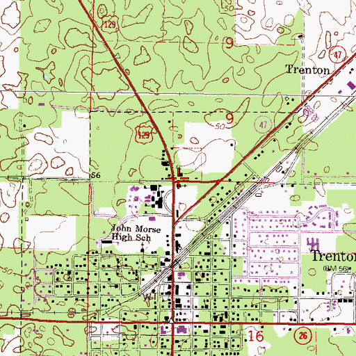 Topographic Map of Jesus Way Church of Deliverance, FL