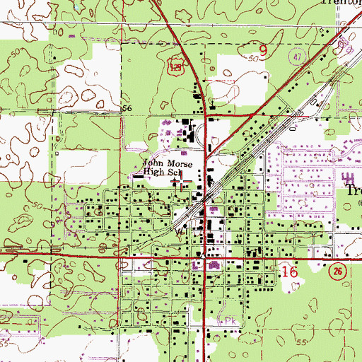 Topographic Map of Ebenezer Baptist Church, FL