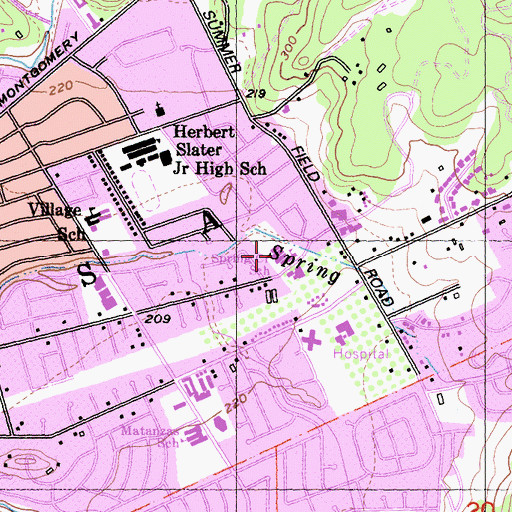 Topographic Map of Spring Creek Elementary School, CA