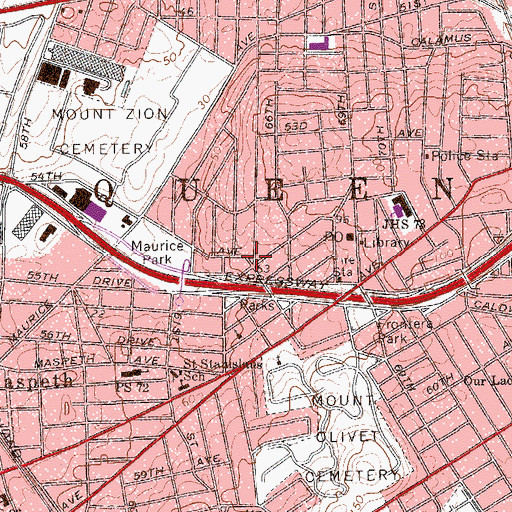 Topographic Map of Federalist Triangle, NY