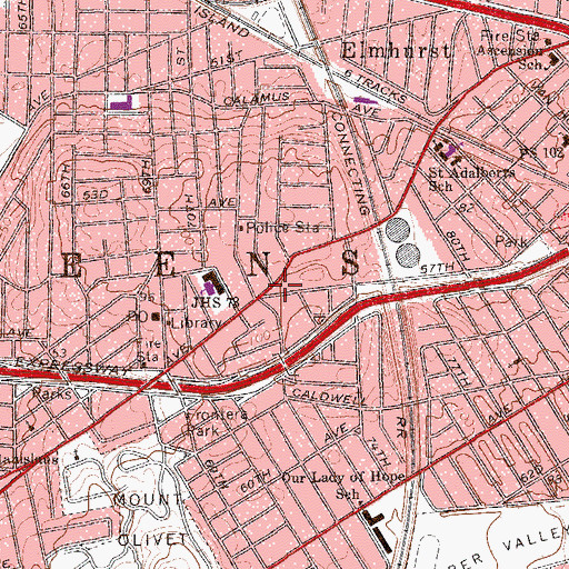 Topographic Map of Garlinger Triangle, NY