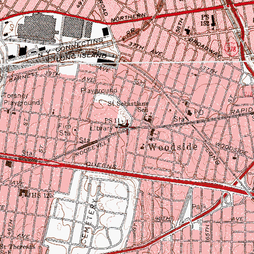 Topographic Map of Charles Steinmann Square, NY