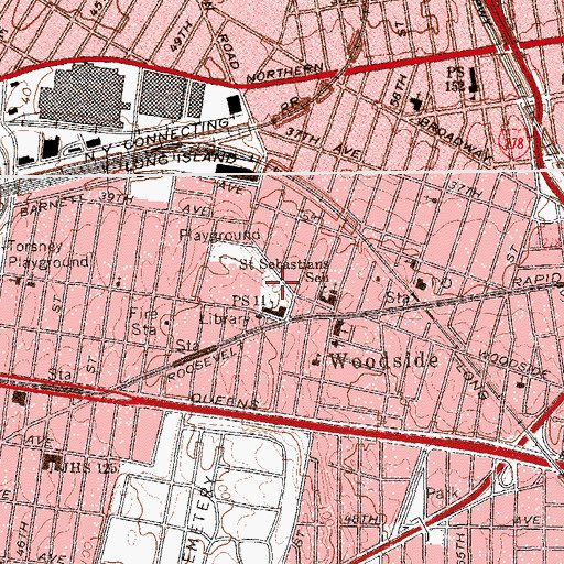 Topographic Map of Doughboy Plaza, NY