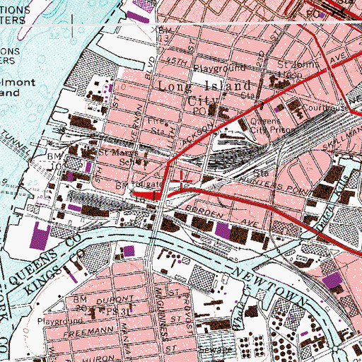 Topographic Map of Bridge And Tunnel Park, NY