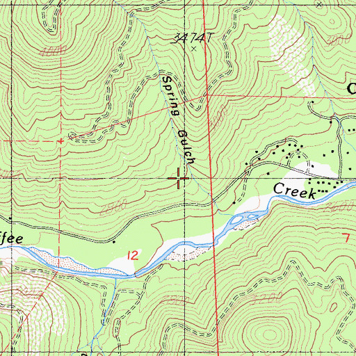 Topographic Map of Spring Gulch, CA