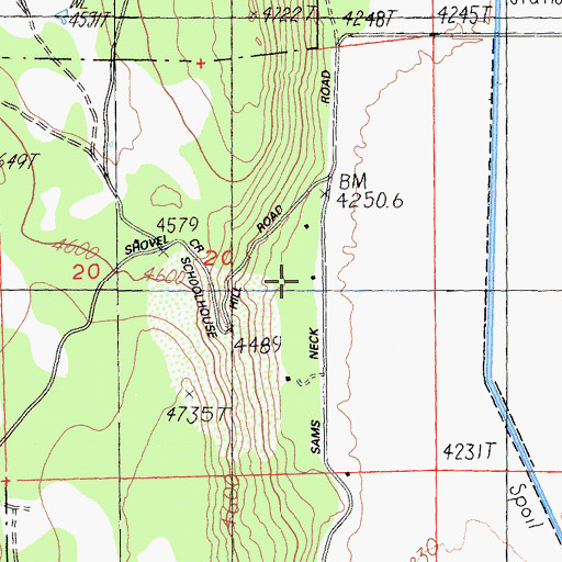 Topographic Map of Spring School, CA