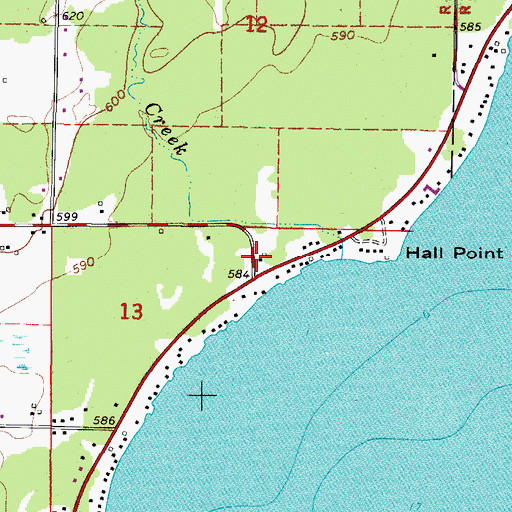 Topographic Map of Crestview Adult Care Home, MI