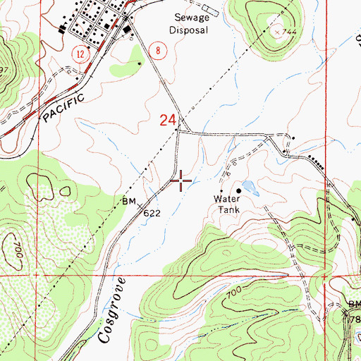 Topographic Map of Spring Valley Creek, CA
