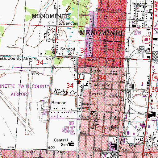 Topographic Map of Resurrection Parish, MI