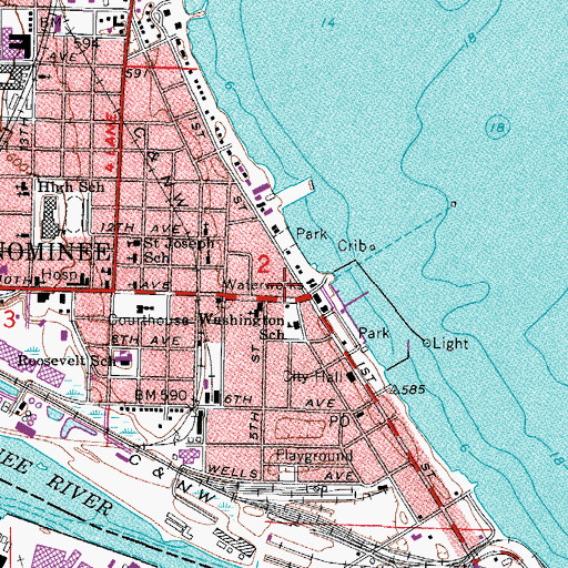 Topographic Map of Northpoint Health Clinic, MI