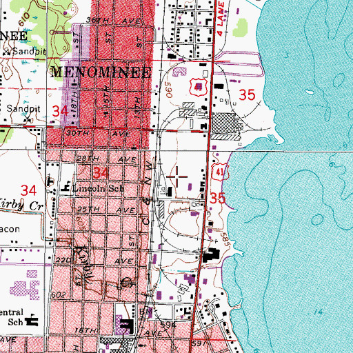 Topographic Map of Spies Field, MI