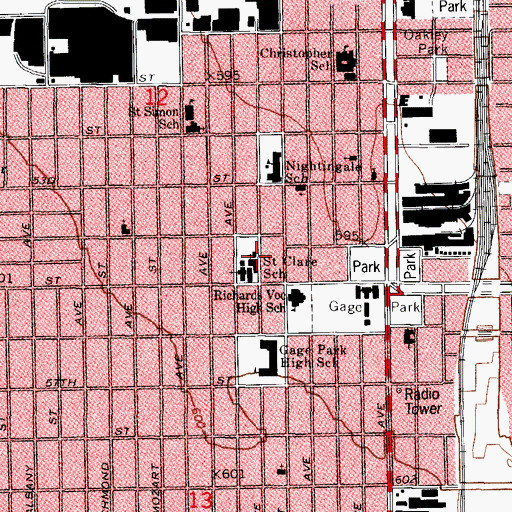 Topographic Map of Talman School, IL