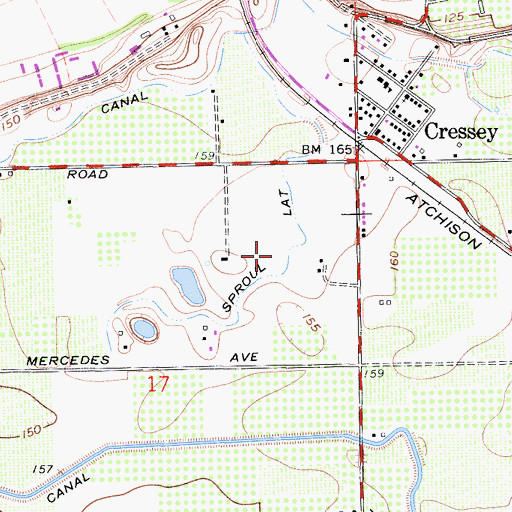 Topographic Map of Sproul Lateral, CA