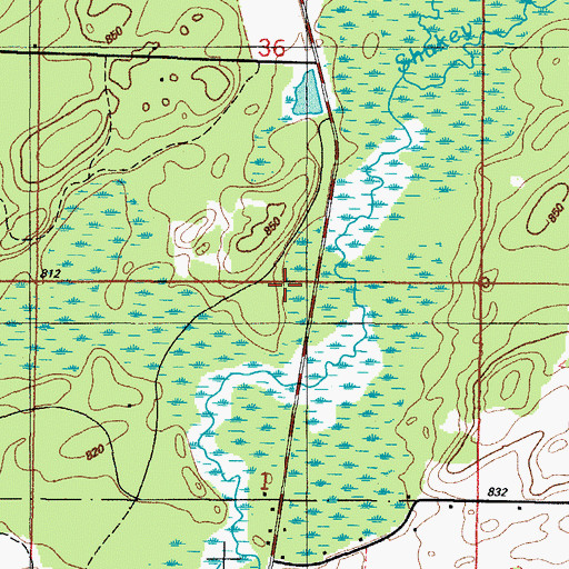 Topographic Map of Arnold Station (historical), MI