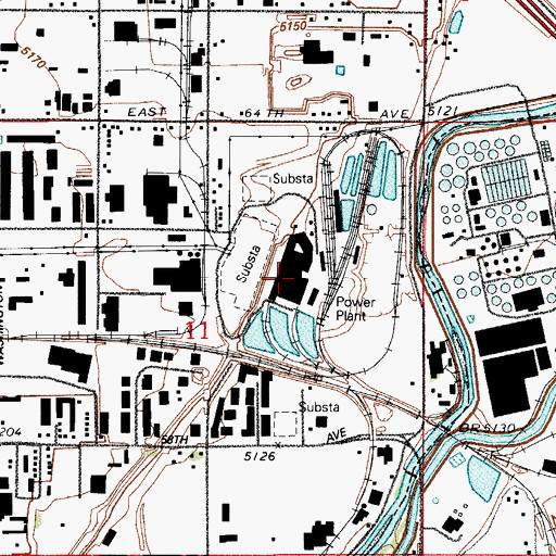 Topographic Map of Cherokee Generating Station, CO
