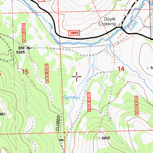 Topographic Map of Squaw Canyon, CA