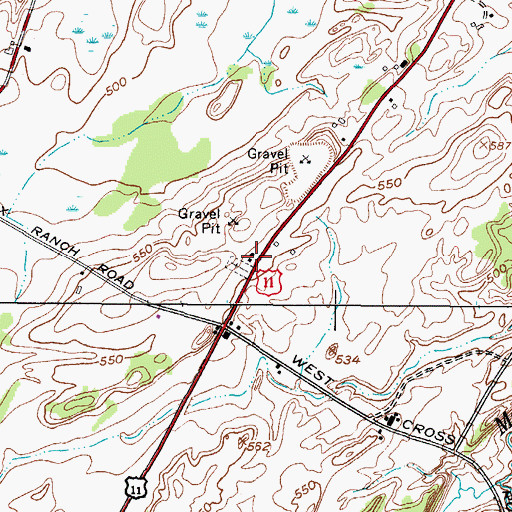 Topographic Map of School Number 2 (historical), NY