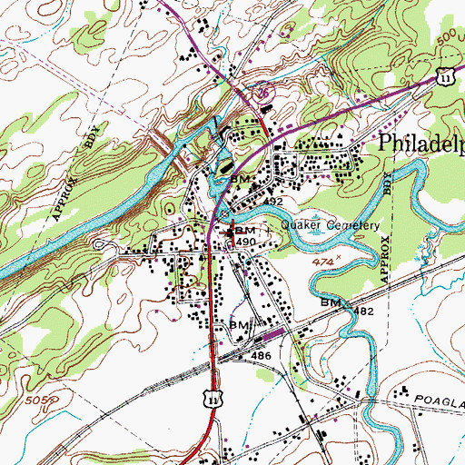 Topographic Map of School Number 5 (historical), NY