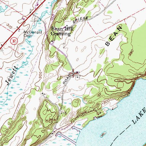 Topographic Map of School Number 1 (historical), NY
