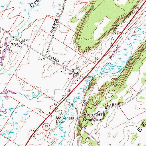 Topographic Map of School Number 4 (historical), NY