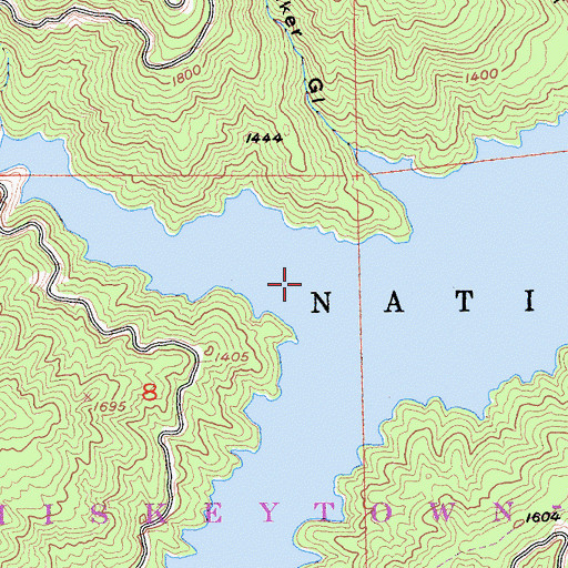 Topographic Map of Squaw Creek, CA