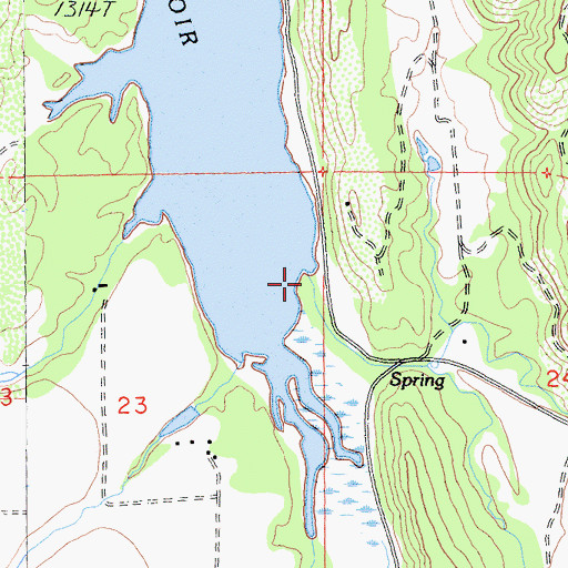 Topographic Map of Squaw Creek, CA