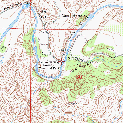 Topographic Map of Squaw Creek, CA