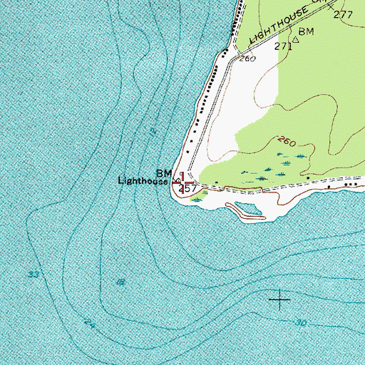 Topographic Map of Stony Point Light House, NY