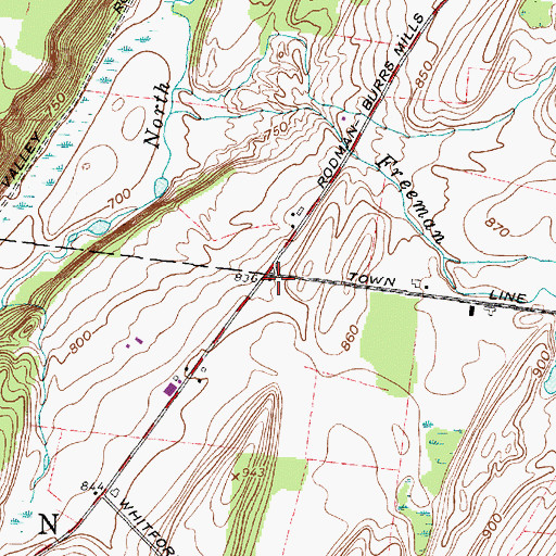 Topographic Map of School Number 1 (historical), NY